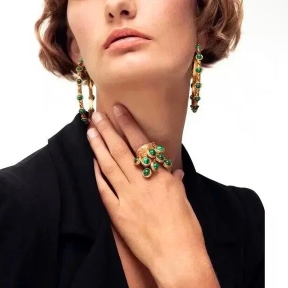 Colorful Natural Stone Fringe Ring - Picture 9 of 15